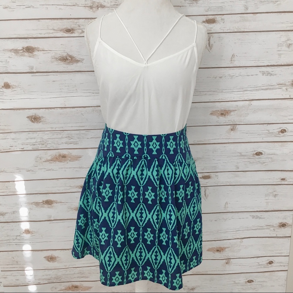 3/$30 ✨ Blue Boho Pattern Skirt